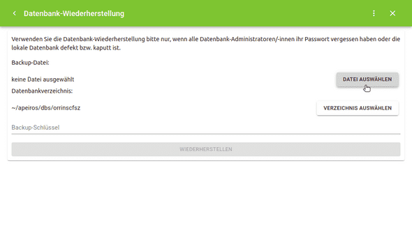 Verzeichnis Schluessel