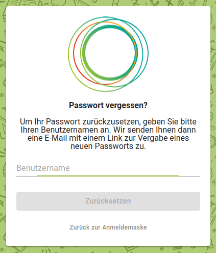Passwort Zurücksetzen beantragen