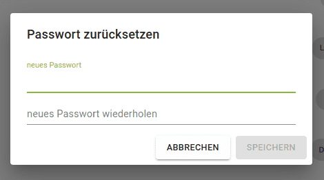 Passwort zurücksetzen