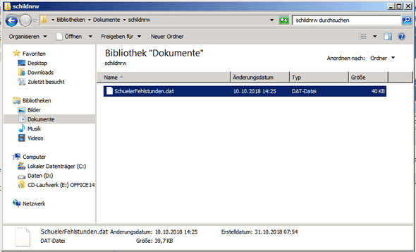 fzgui win schildimport dir